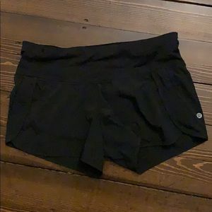 Lululemon Athletica black reflective shorts